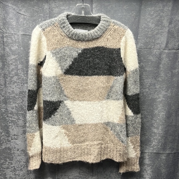 Worn once. Antik batik jeany color block alpaca blend sweater - Picture 5 of 6